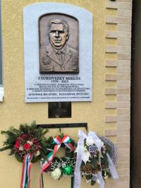 Emléktábla Zsukovszky Miklós esperes tiszteletére 